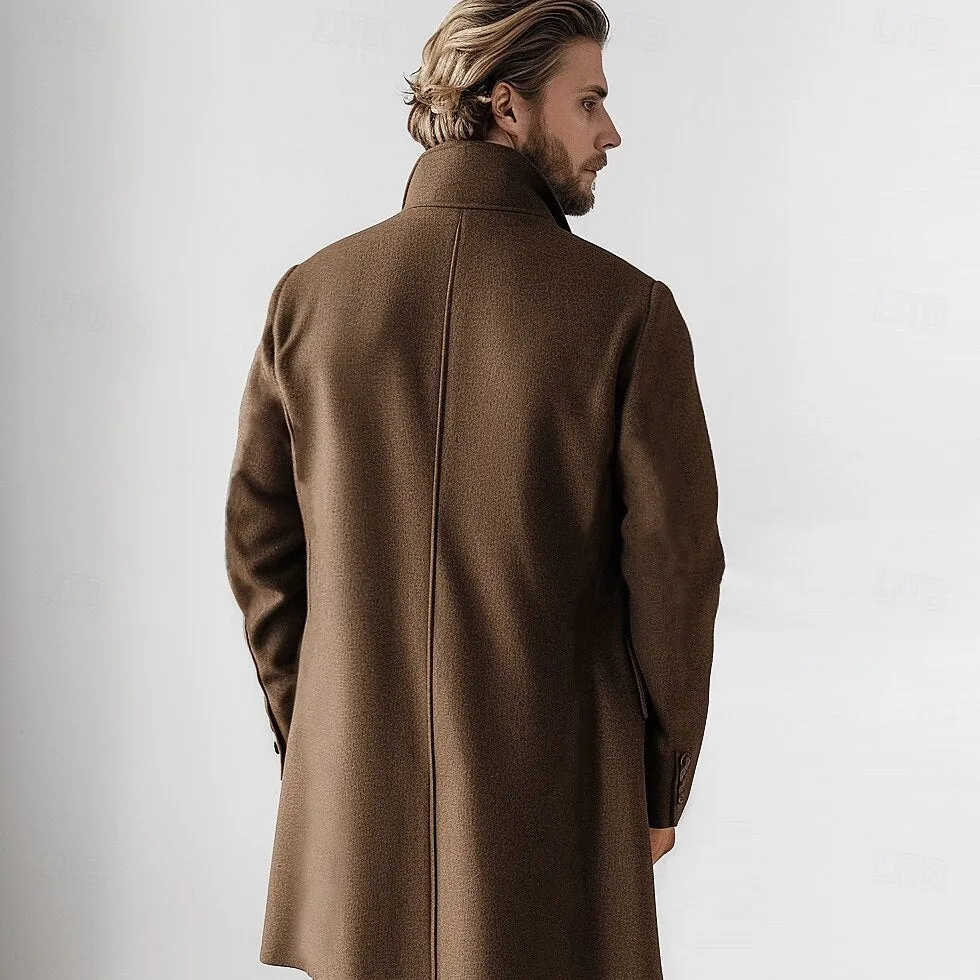 100% Wool Rolled collar Coat