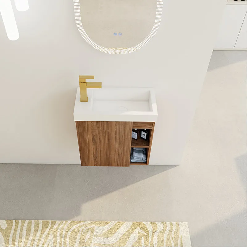 20'' Floating Wall-Mounted Bathroom Vanity with Resin Sink and Soft-Close Cabinet Door