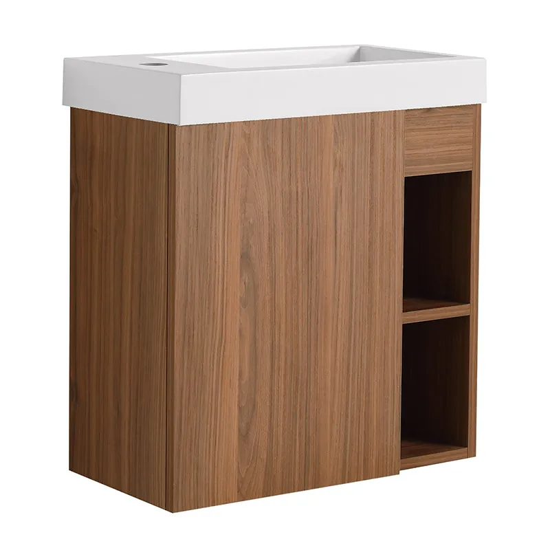 20'' Floating Wall-Mounted Bathroom Vanity with Resin Sink and Soft-Close Cabinet Door