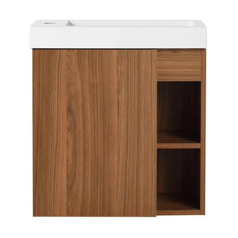 20'' Floating Wall-Mounted Bathroom Vanity with Resin Sink and Soft-Close Cabinet Door