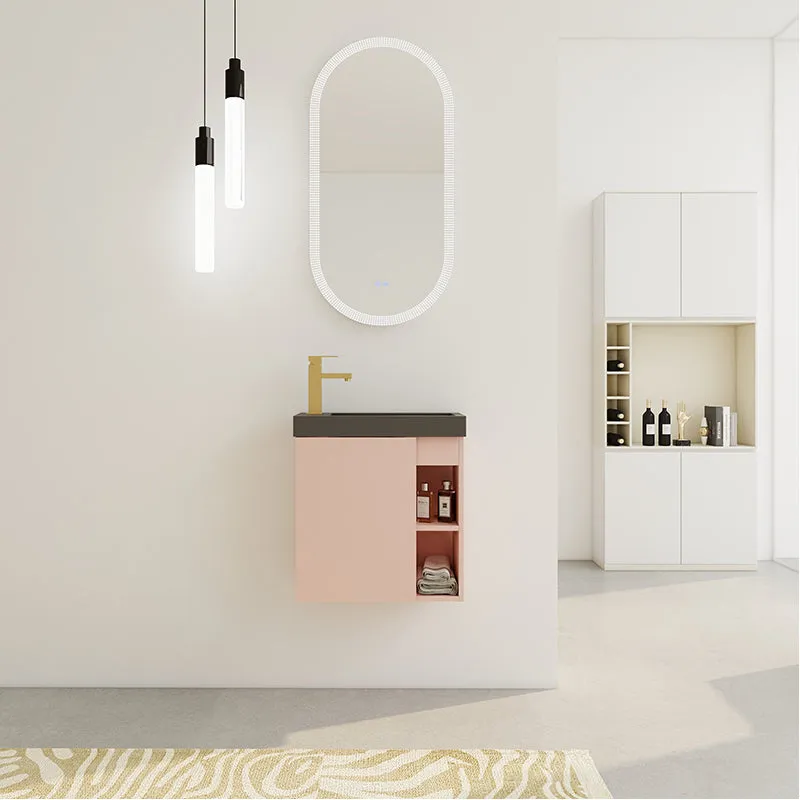 20'' Floating Wall-Mounted Bathroom Vanity with Resin Sink and Soft-Close Cabinet Door