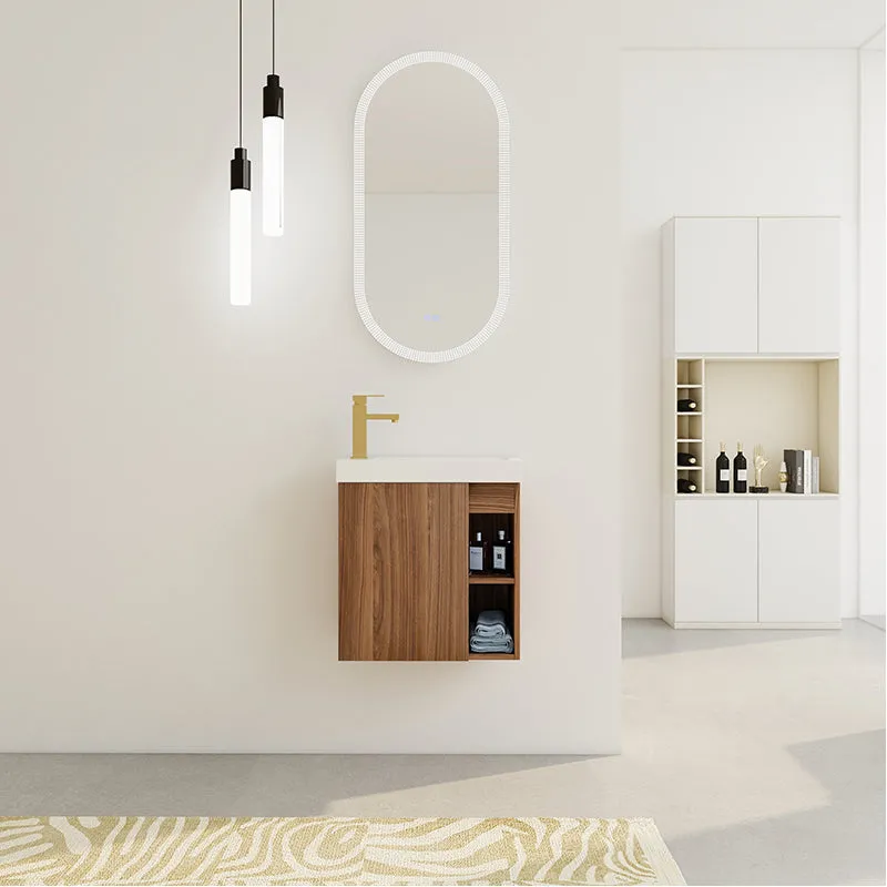 20'' Floating Wall-Mounted Bathroom Vanity with Resin Sink and Soft-Close Cabinet Door