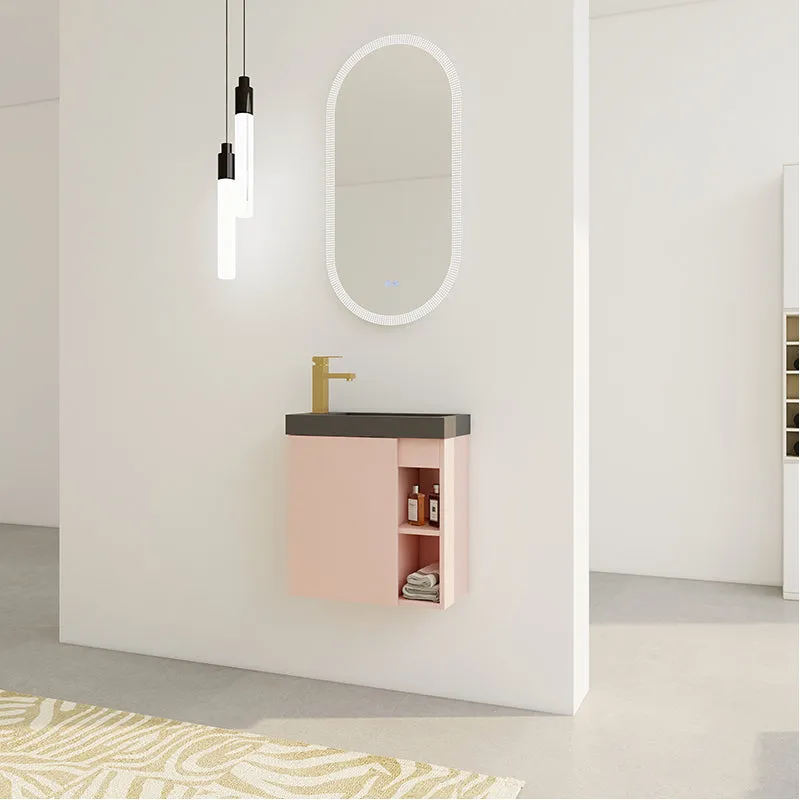 20'' Floating Wall-Mounted Bathroom Vanity with Resin Sink and Soft-Close Cabinet Door