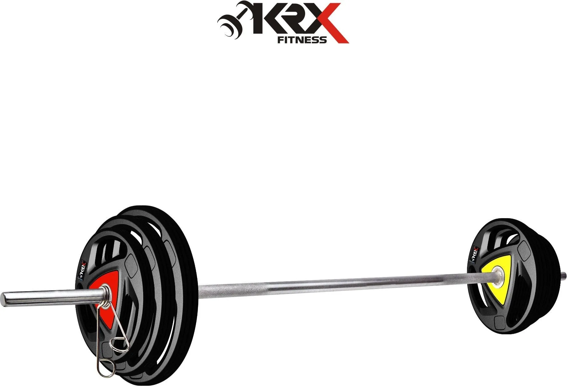 20 kg Professional Metal Integrated Rubber Plates with One 3 Ft Curl   One 5 Ft Plain and 1 Dumbbell & Rod