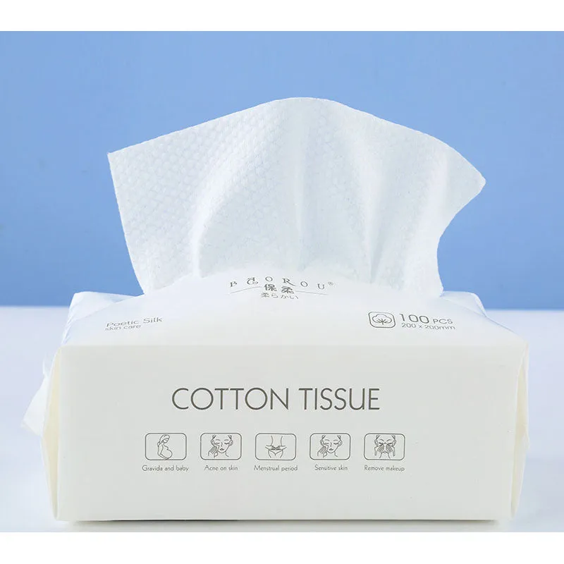 320 Count Cotton Facial Tissue Makeup Remover Wipes