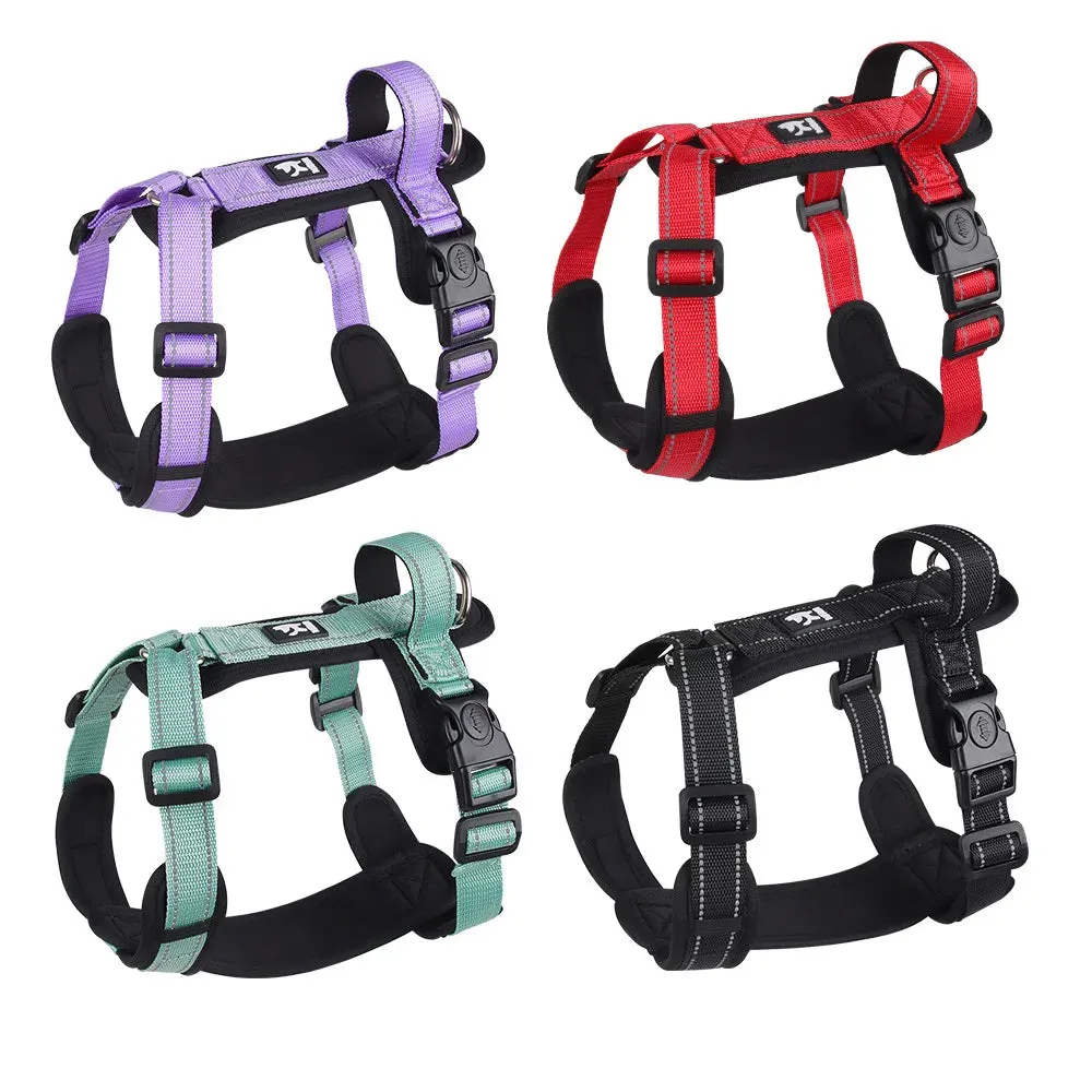 Adjustable Dog Harness with Quick Release and Reflective Design for All Dog Sizes