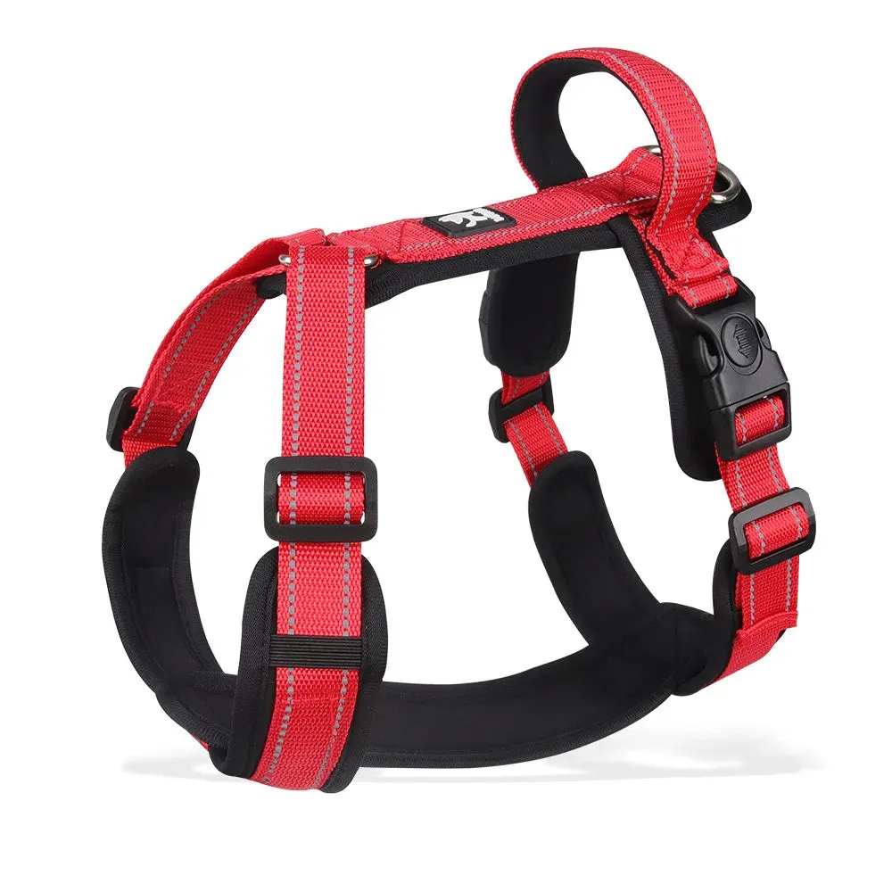 Adjustable Dog Harness with Quick Release and Reflective Design for All Dog Sizes