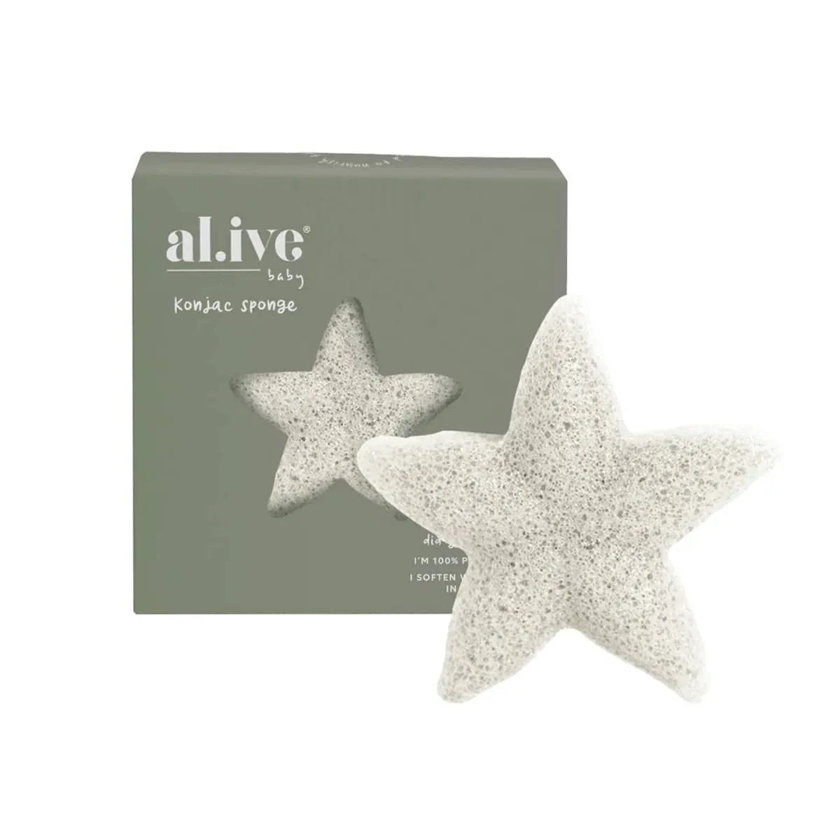 al.ive body Baby Konjac Sponge - White