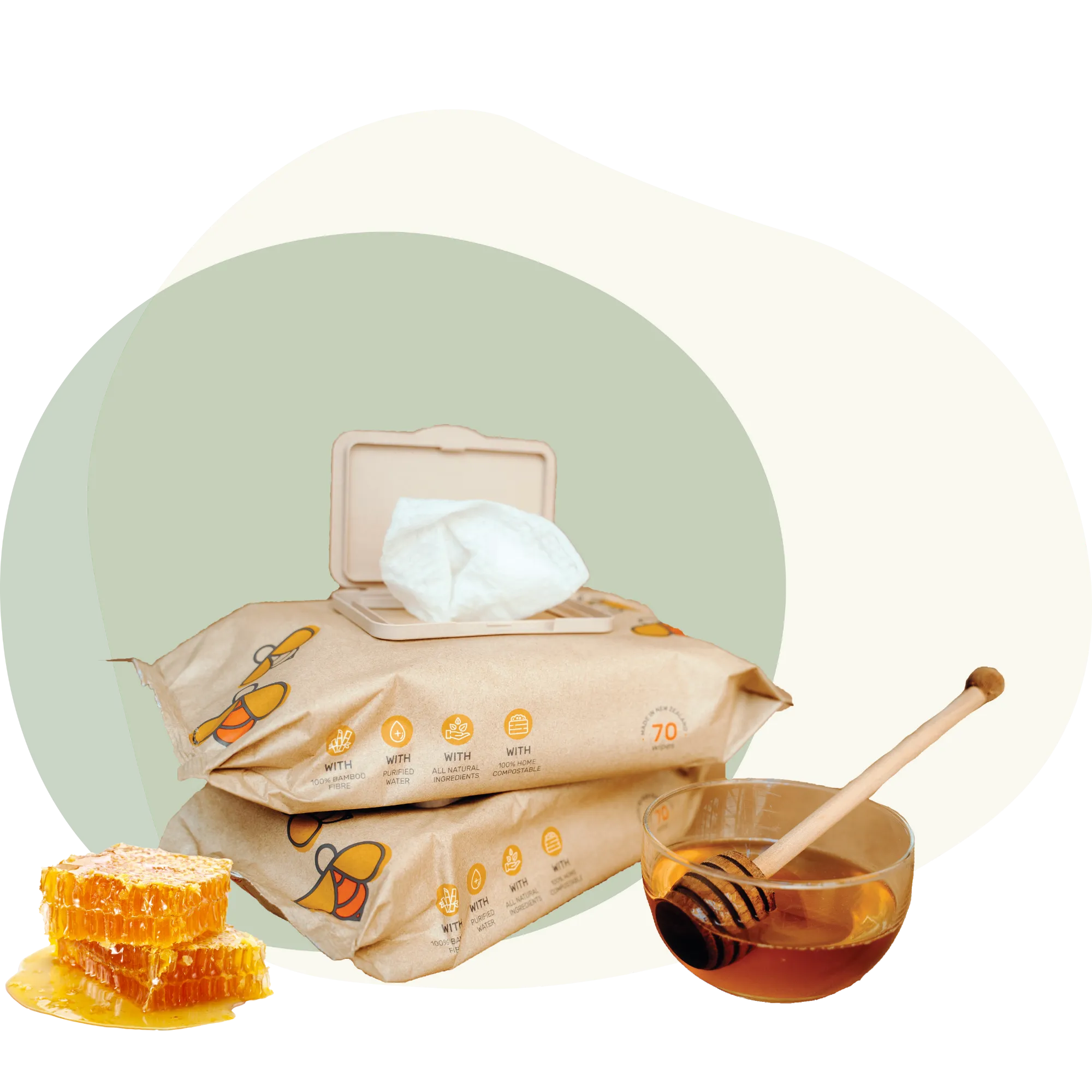 Bamboo Baby Wipes-Manuka Honey (12 Pack) Bundle