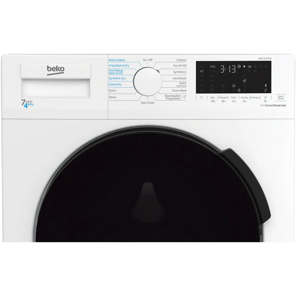 Beko WDL742441W 7kg/4kg 1200 Spin Washer Dryer - White