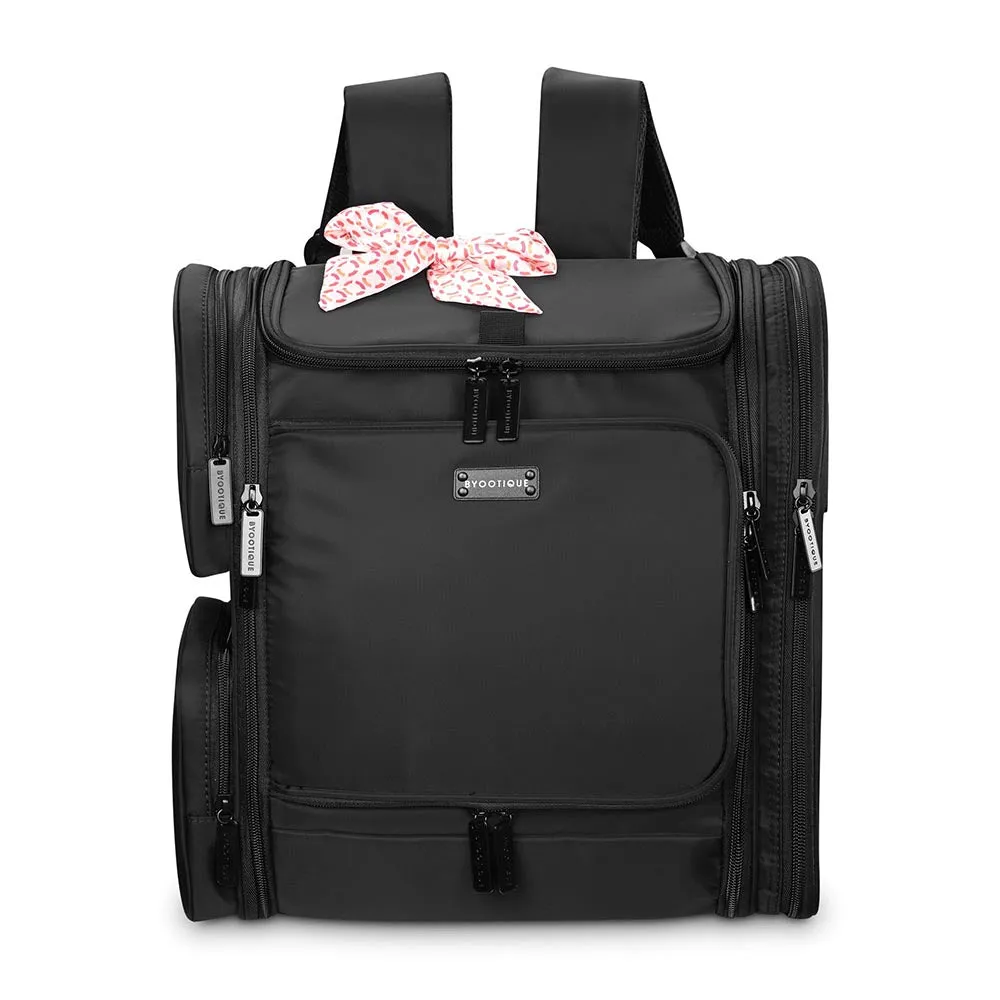 Byootique Black Barber Backpack for Clippers Cosmetic