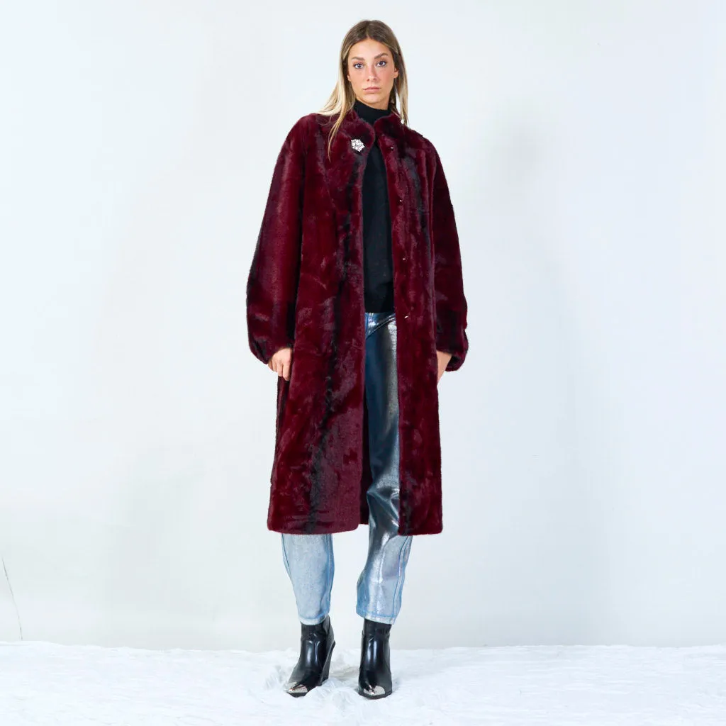 Cozy oversized coat with soft texture wholesale