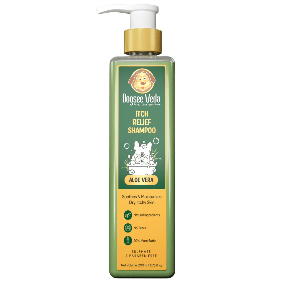 Dogsee Veda ITCH RELIEF Aloe Vera Shampoo for Dogs (200ml)