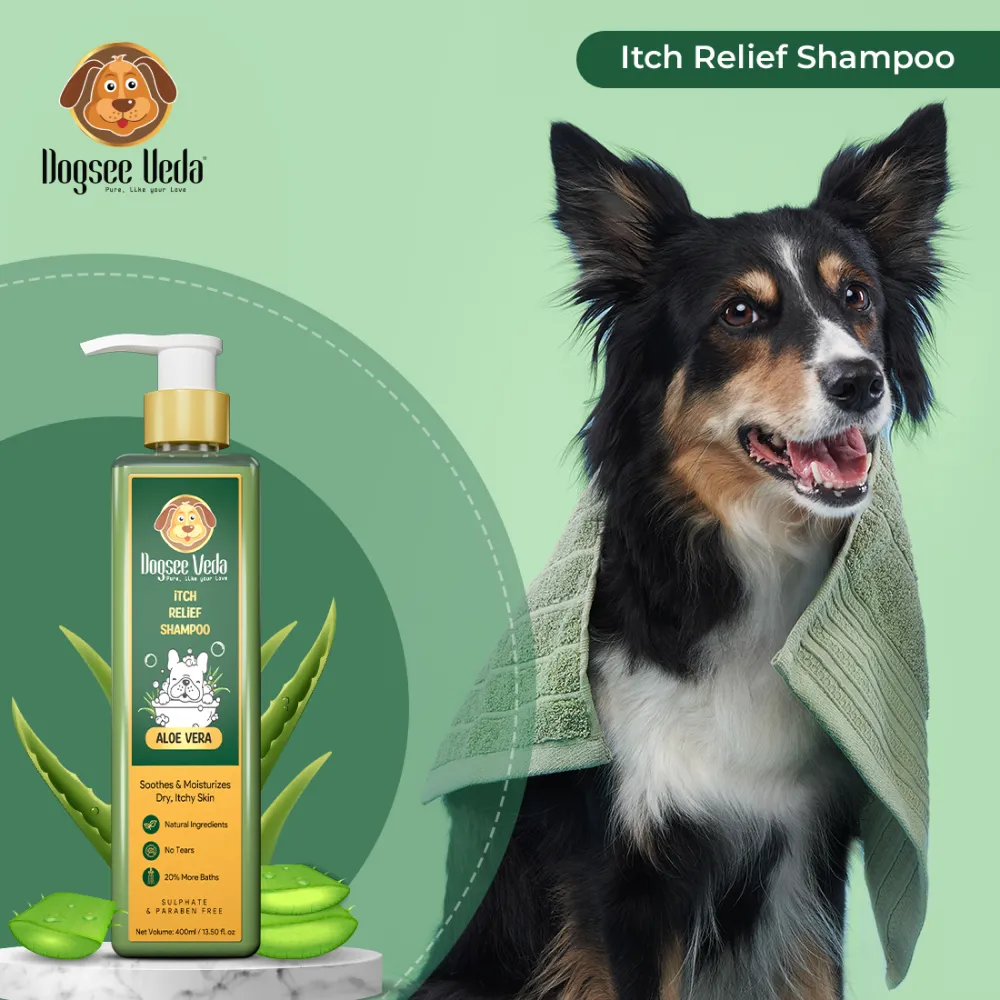 Dogsee Veda ITCH RELIEF Aloe Vera Shampoo for Dogs (400ml)