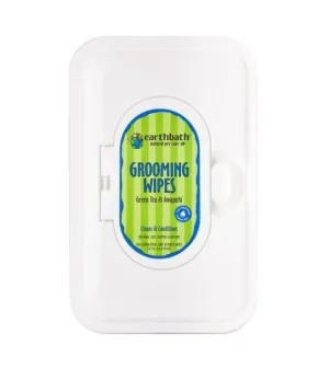 Earthbath Grooming Green Tea Leaf & Awapuhi Wipes For Dogs