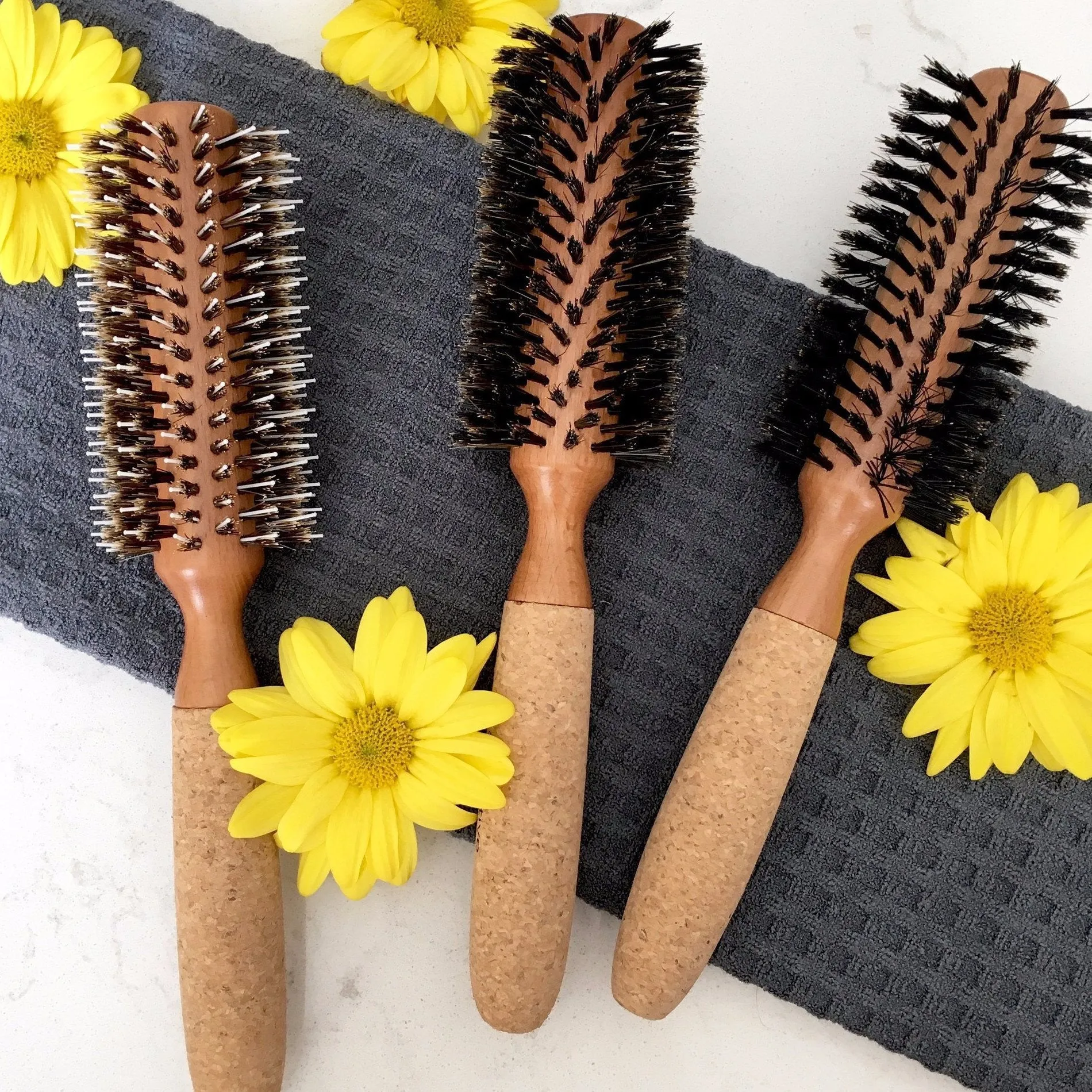 Eco-Friendly Round Hair Brush Set