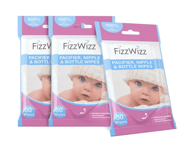 FizzWizz All-Natural Baby Bottle & Sippy Cup Cleaning Wipes