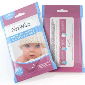 FizzWizz All-Natural Baby Bottle & Sippy Cup Cleaning Wipes