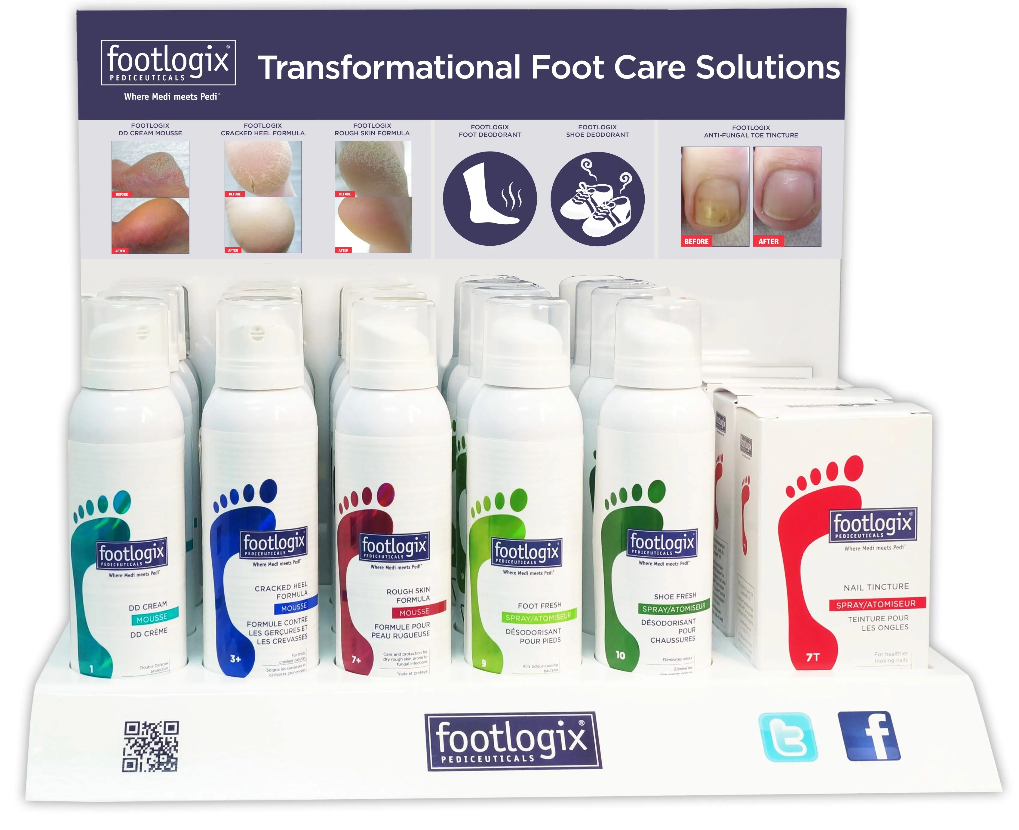 Footlogix Retail Counter Display PrePack, 30 Piece