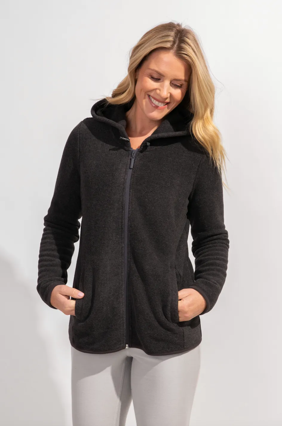 Frosted Fleece Zip Hoodie