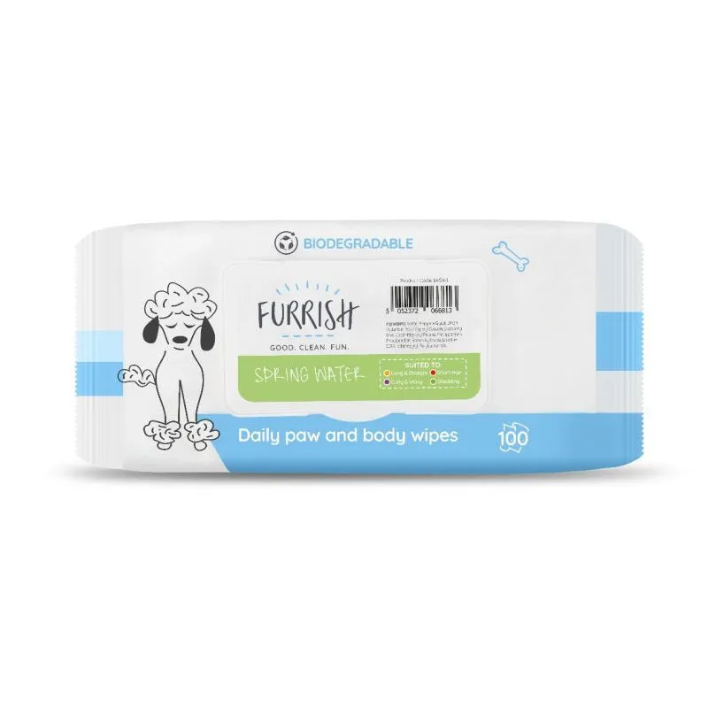 Furrish Bath Wipes - Spring Water