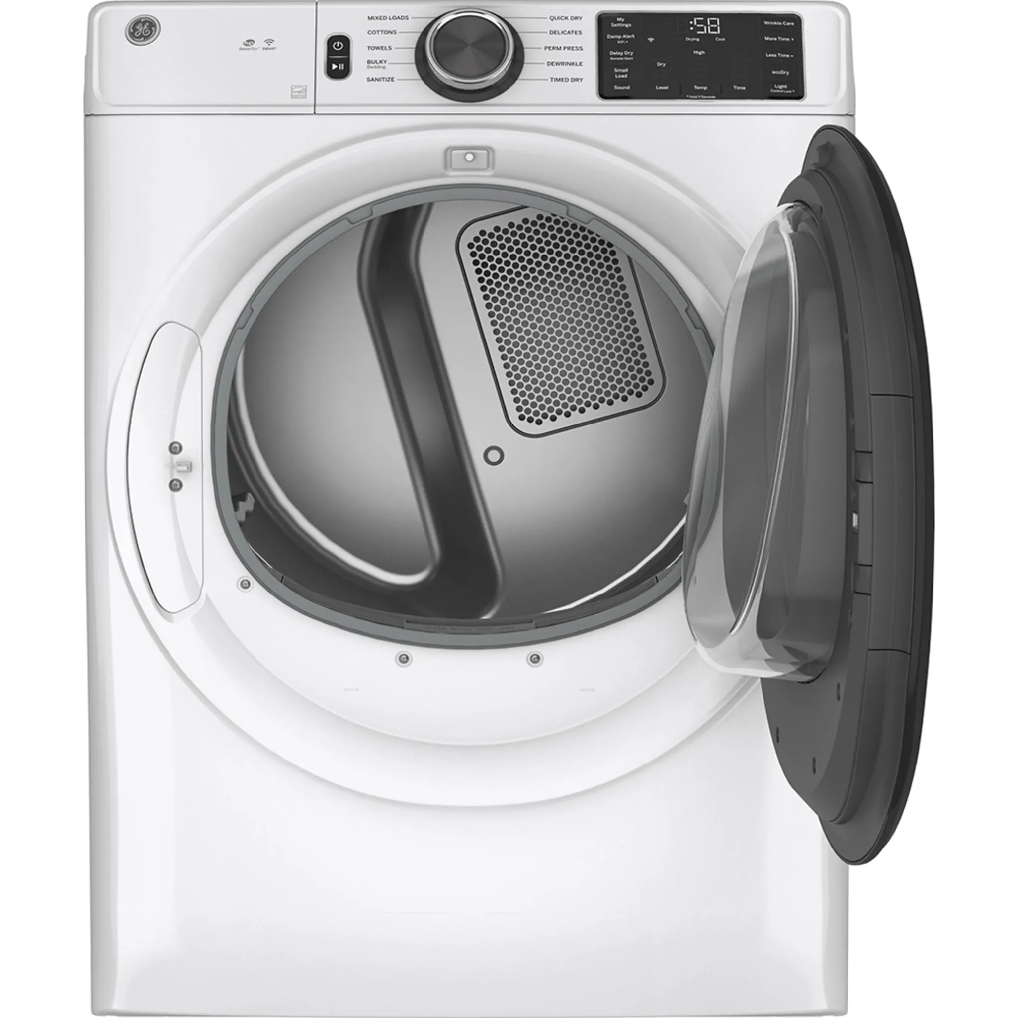 GE® 7.8 cu. ft. Capacity Gas Dryer with Built-In Wifi White - GFD55GSSNWW