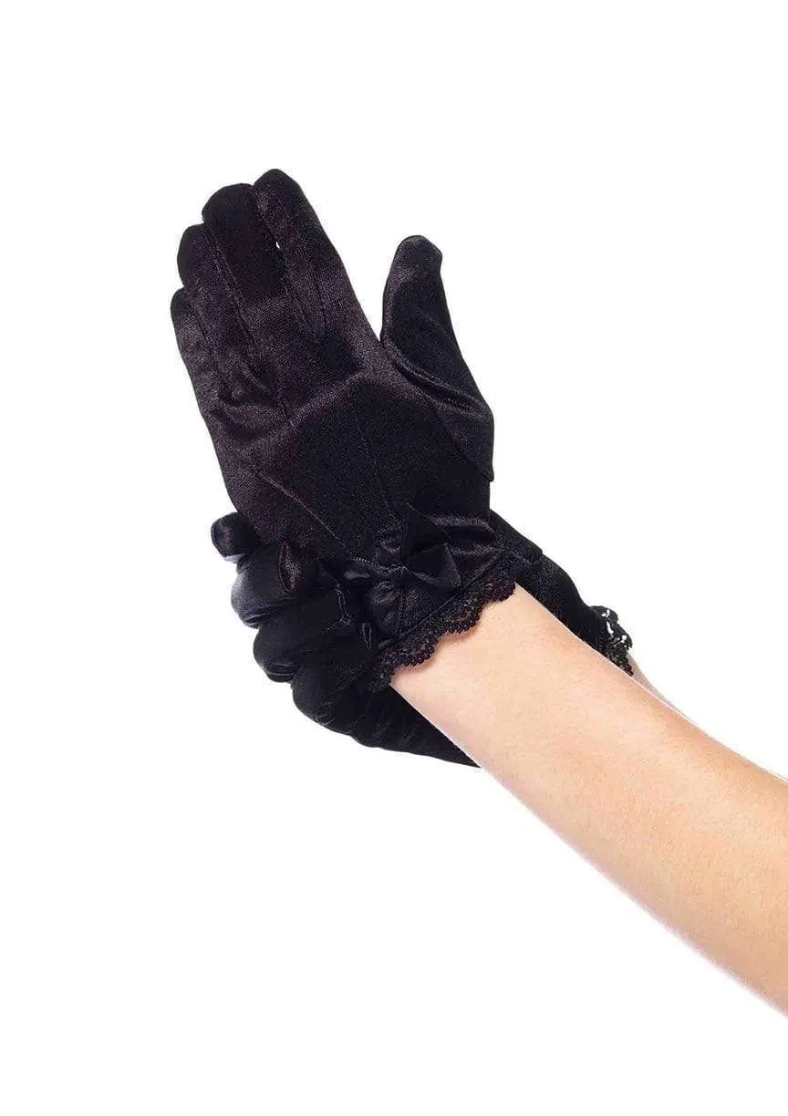 Girl's Satin Gloves