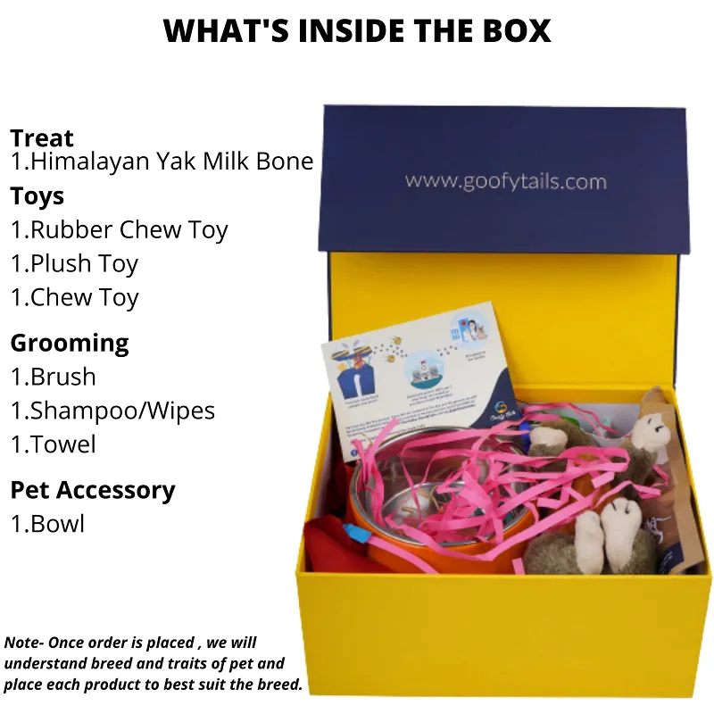 GoofyBox | Puppy Starter Kit | (Ideal for puppies up to 3 months of age) 8 items equals to 1 box