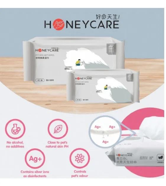 Honeycare Disinfectant Wipes For Dogs (With Silver Ions)