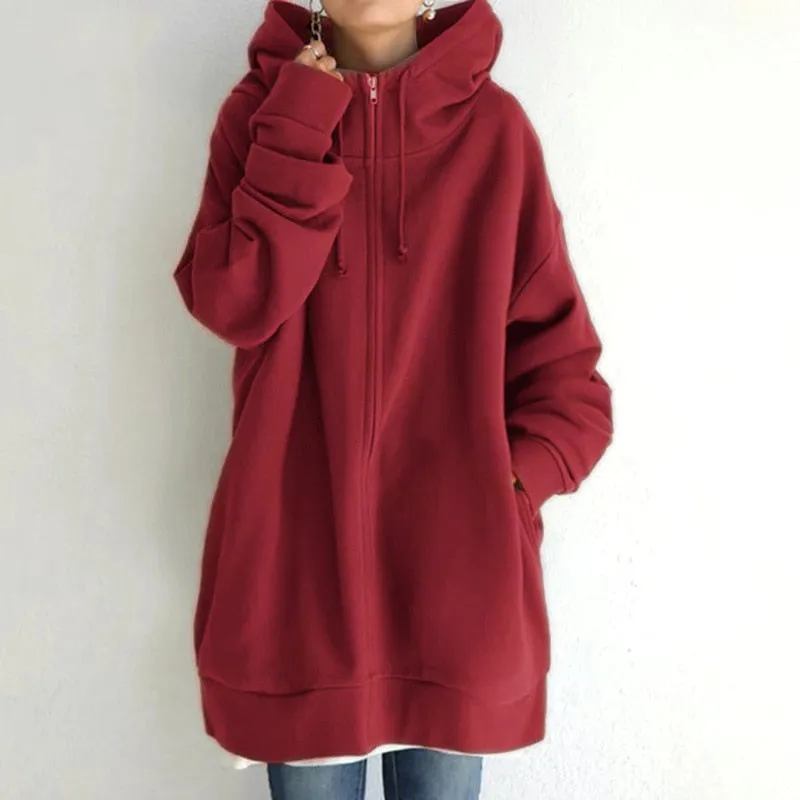 Ivyshape | Cozy Oversized Winter Hoodie