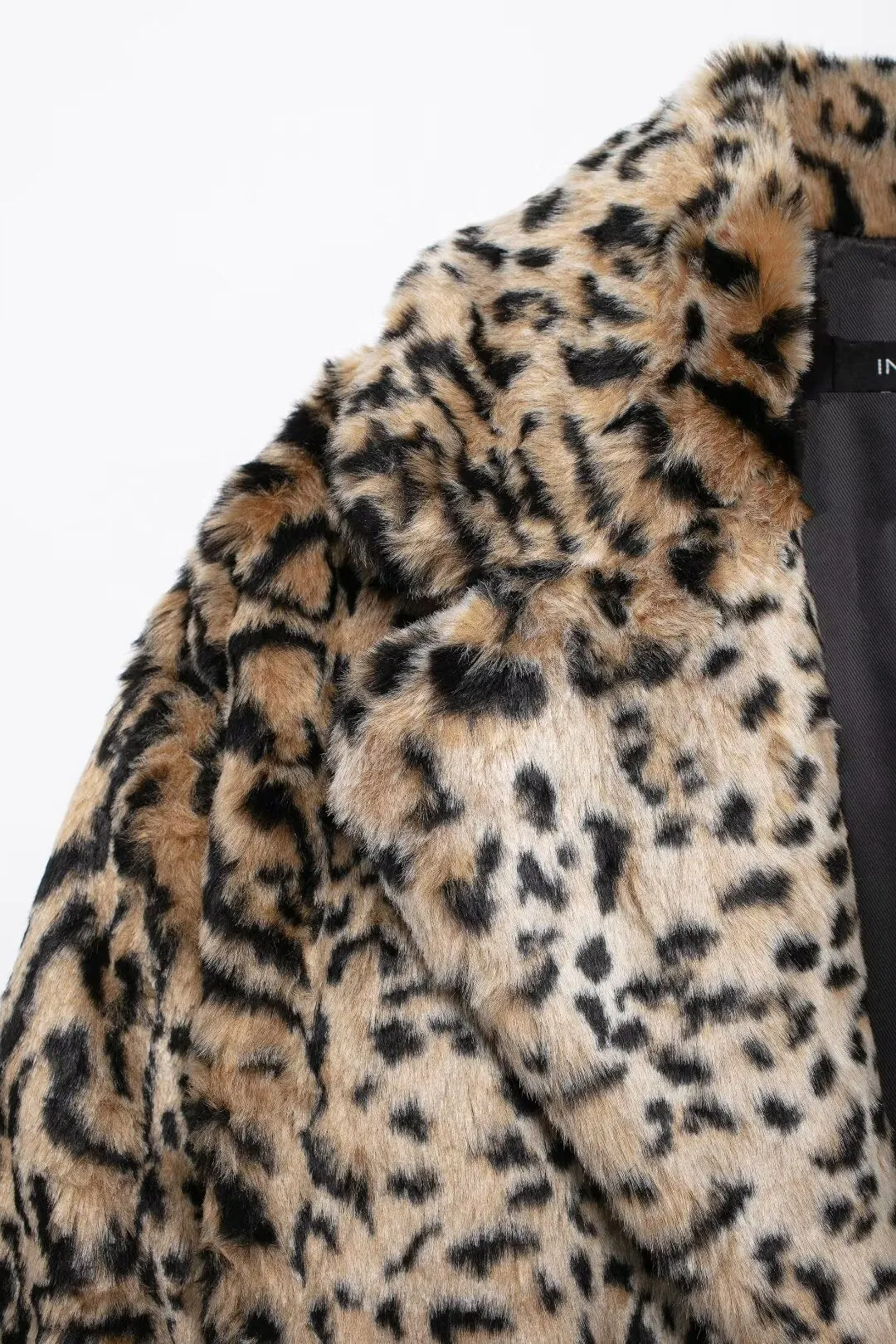 Kate Leopard Print Faux Fur Coat