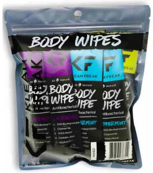 Klean Freak Body Wipes 6 Pack (assorted)