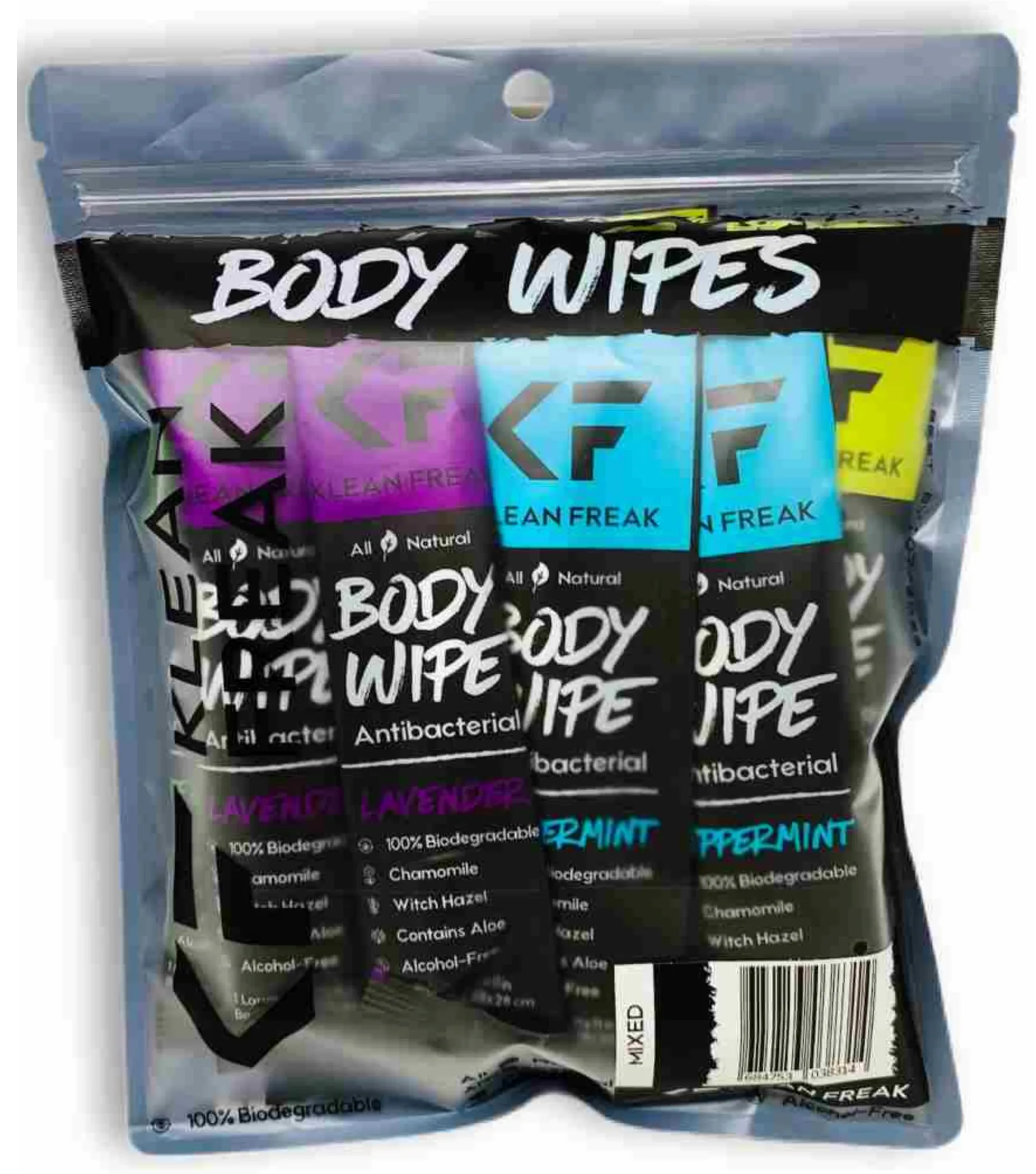 Klean Freak Body Wipes 6 Pack (assorted)