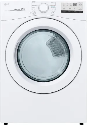 LG - 7.4 Cu. Ft. 8-Cycle Gas Dryer with FlowSense™ - White