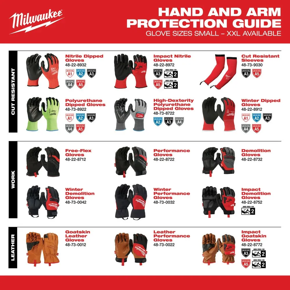 Milwaukee 48-73-0010 Goatskin Leather Gloves - Small