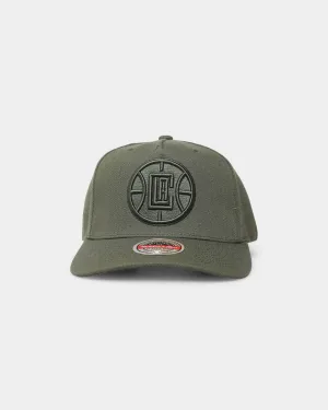 Mitchell & Ness Los Angeles Clippers Tonal Logo Classic Snapback Olive