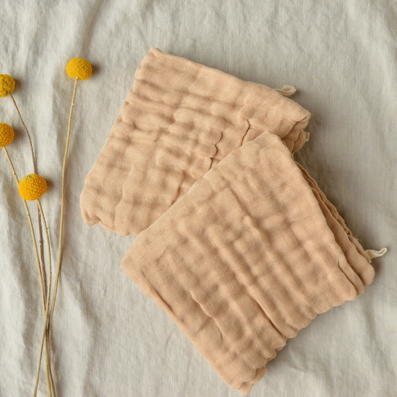 Muslin Burp/Wash Cloth - Undyed Organic Cotton (2 Pack)