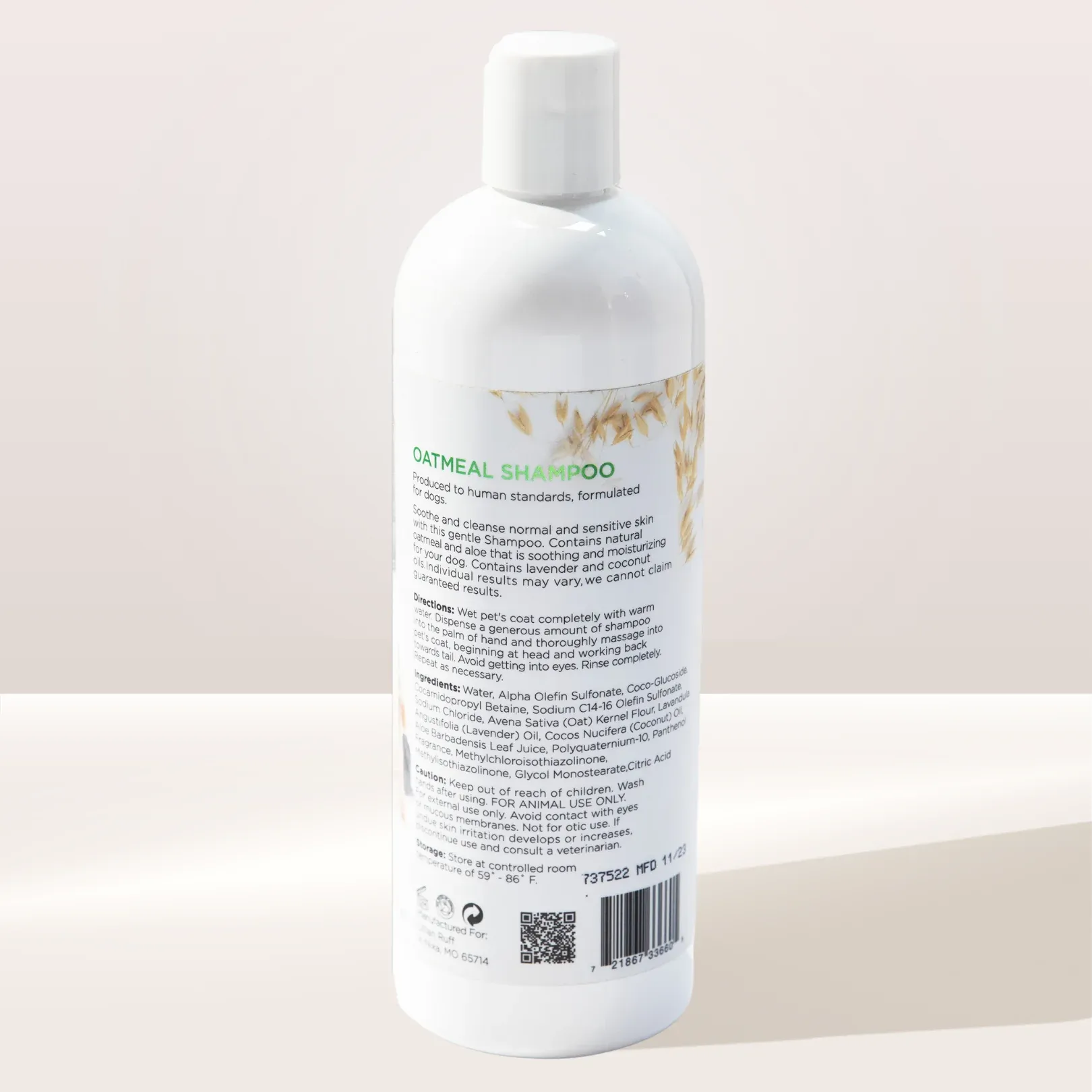 Oatmeal Shampoo 16oz