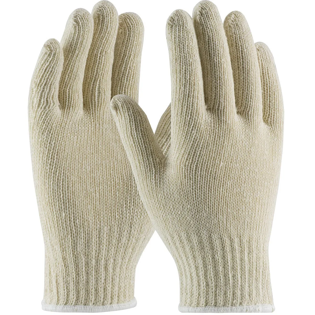 PIP 35-C104 - Standard Weight Seamless Cotton and Polyester Gloves, Natural - 12 Pack