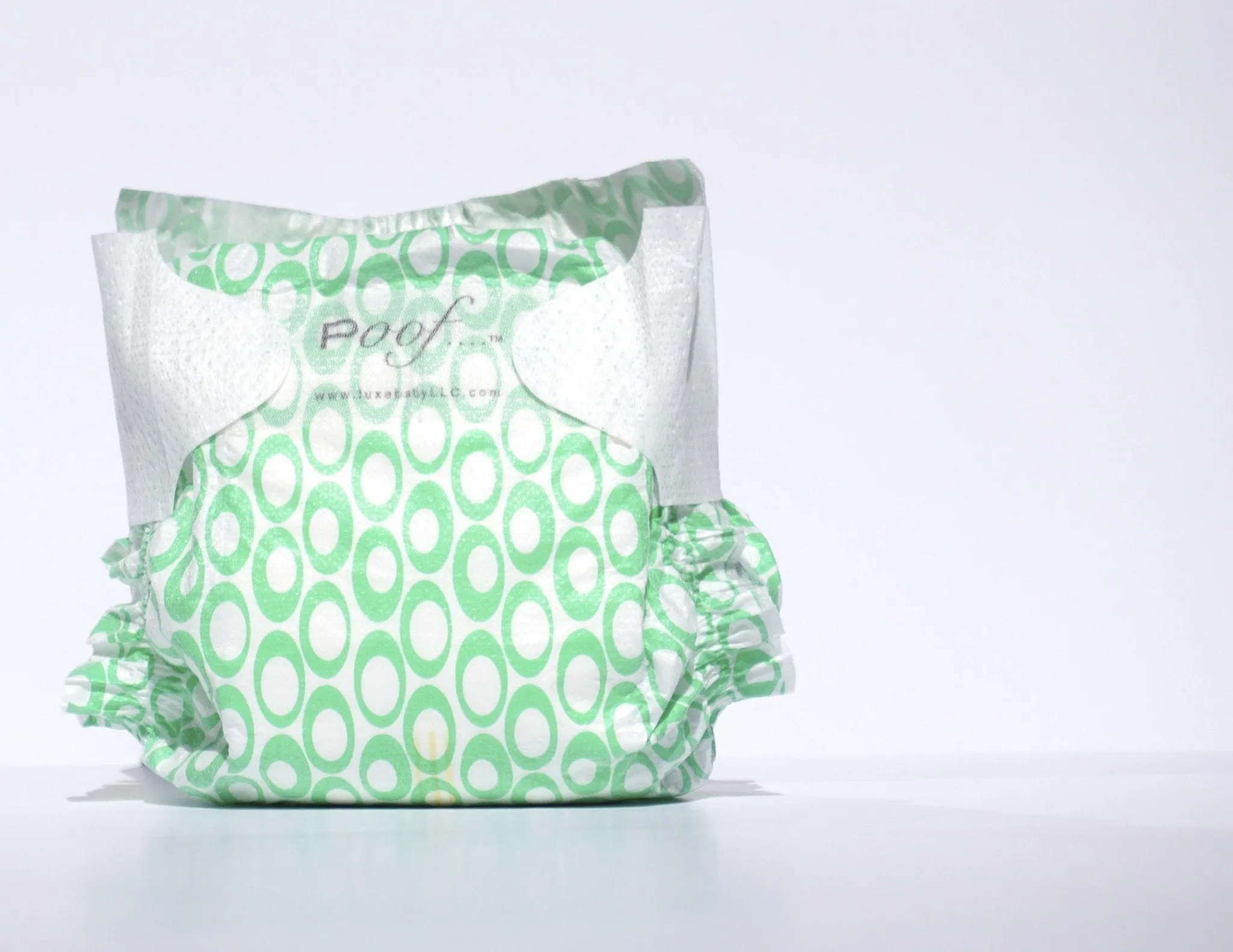 Poof SIZE 1 Green Loops Biodegradable DIAPERS