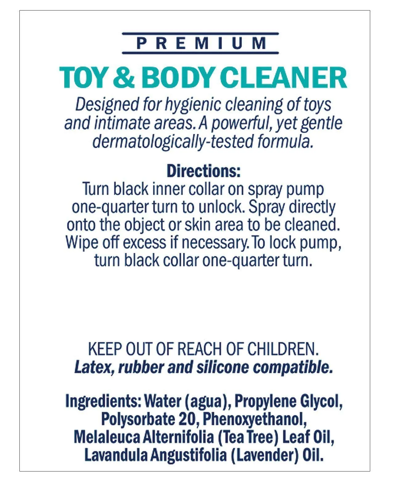 Swiss Navy Toy & Body Cleaner - 6 Oz Bottle