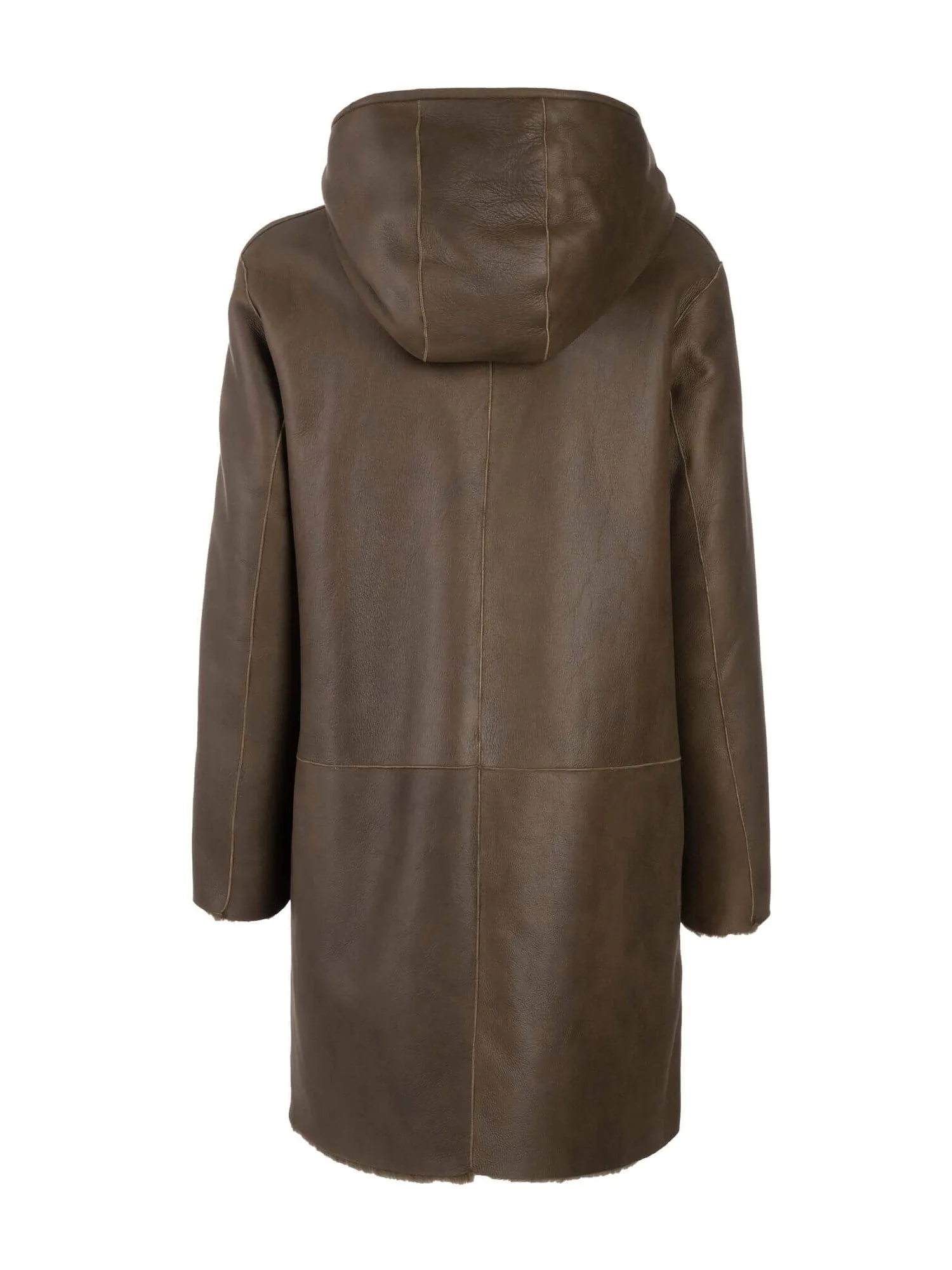 Vera Reversible Hooded Italian Merino Shearling Sheepskin Jacket