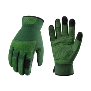 VGO Ladies' Synthetic Leather Gardening Gloves Thornproof Durability & Anti-shock ( Green, SL7471)