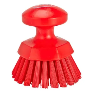 Vikan Round Scrubbing Brush | Red