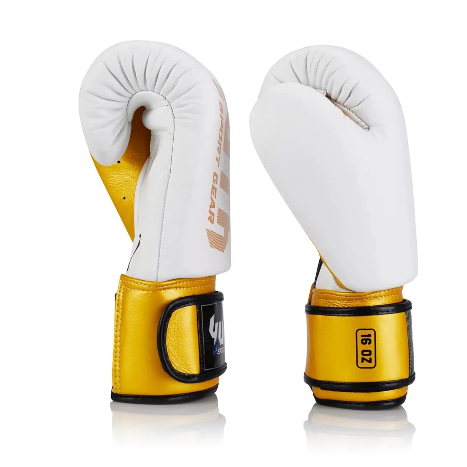 Yuth Boxing Gloves - Gold Line White-Gold