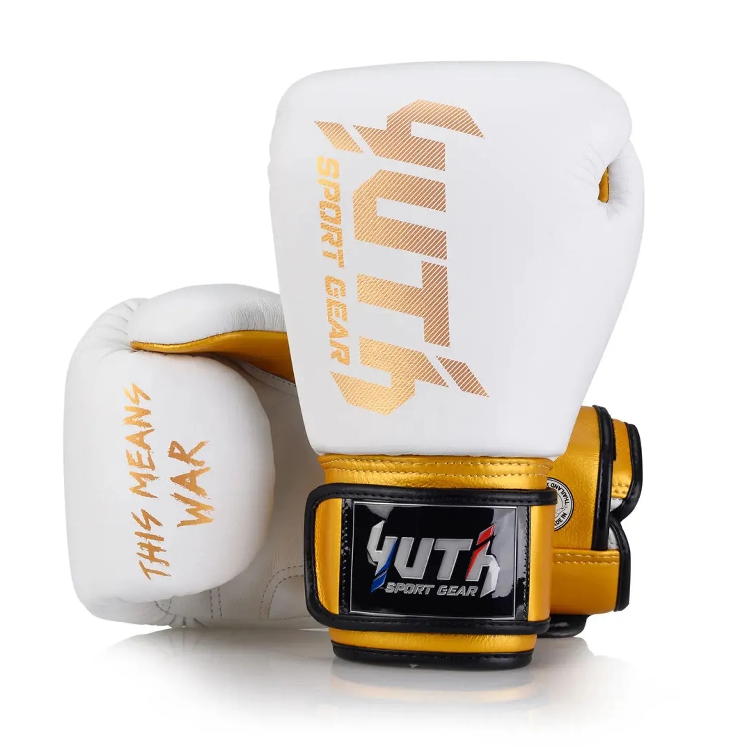 Yuth Boxing Gloves - Gold Line White-Gold