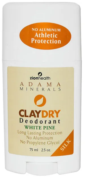 ZION - Adama Clay Dry Silk White Pine Deodorant - 2.5 oz. (75 ml)